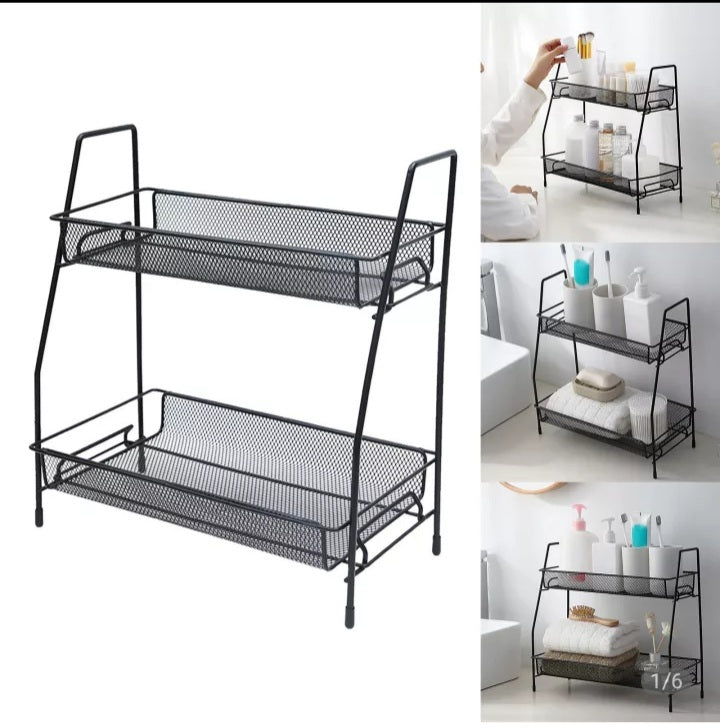 2 LAYER MULTIPURPOSE PORTABLE IRON ORGANIZER SHELF