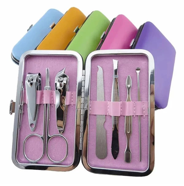 7 PCS/SET STAINLESS STEEL NAIL ART MANICURE SET