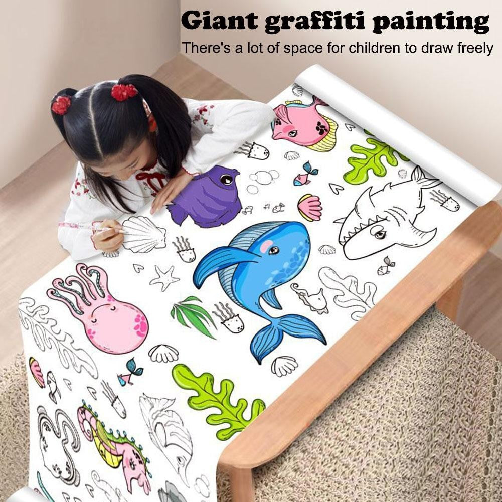 DIY Coloring Paper Roll Coloring Graffitied Paper Roll Educational Toy