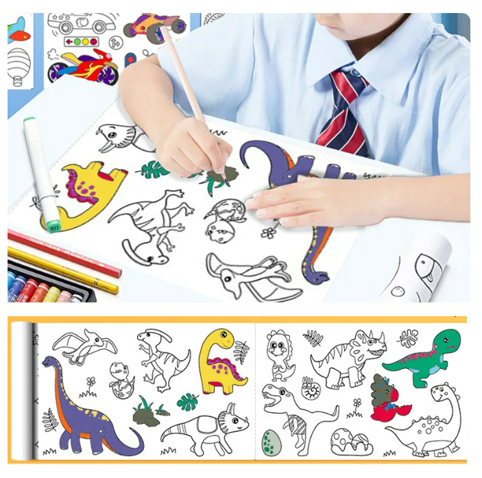 DIY Coloring Paper Roll Coloring Graffitied Paper Roll Educational Toy