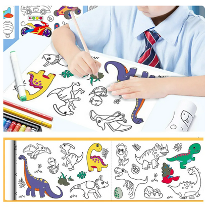 DIY Coloring Paper Roll Coloring Graffitied Paper Roll Educational Toy