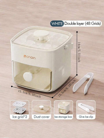 EASY PRESS ICE CUBE BUCKET WITH TONG