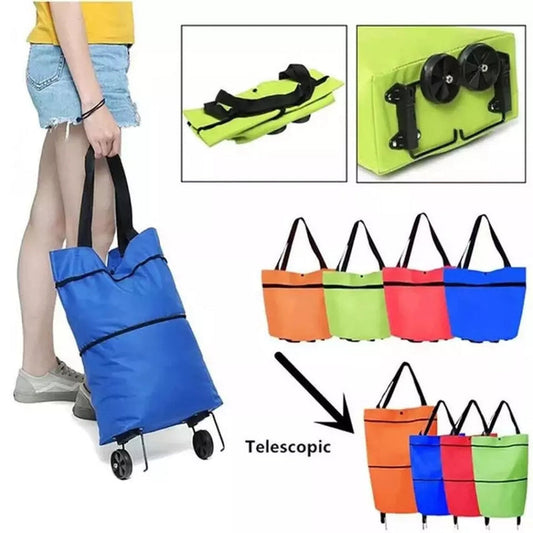 FOLDABLE TROLLEY BAG WITH WHEELS