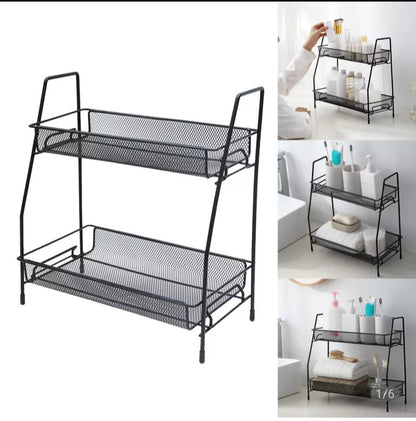2 LAYER MULTIPURPOSE PORTABLE IRON ORGANIZER SHELF