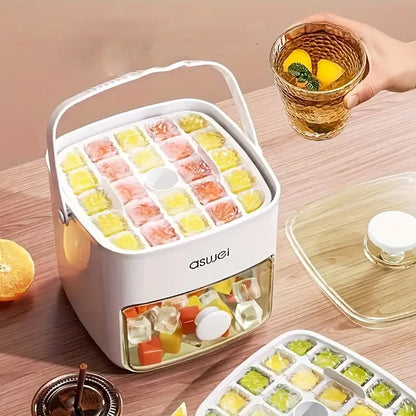 EASY PRESS ICE CUBE BUCKET WITH TONG