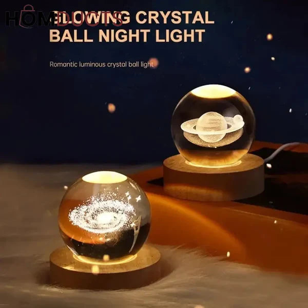 LED 3D CRYSTAL BALL NIGHT LIGHT