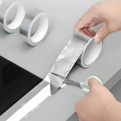 WATERPROOF AND FIREPROOF SILVER FOIL TAPE (8 METER)