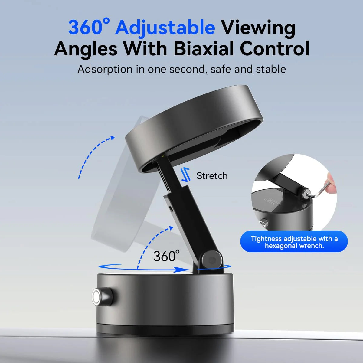 360° MAGNETIC PHONE HOLDER WITH AUTO TRACKING ROTATION