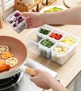 6-IN-1 Kitchen Scallion Storage Box Container