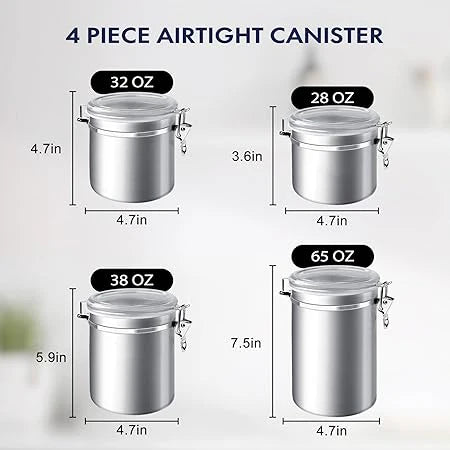 CANISTER SET 4 PCS STEEL