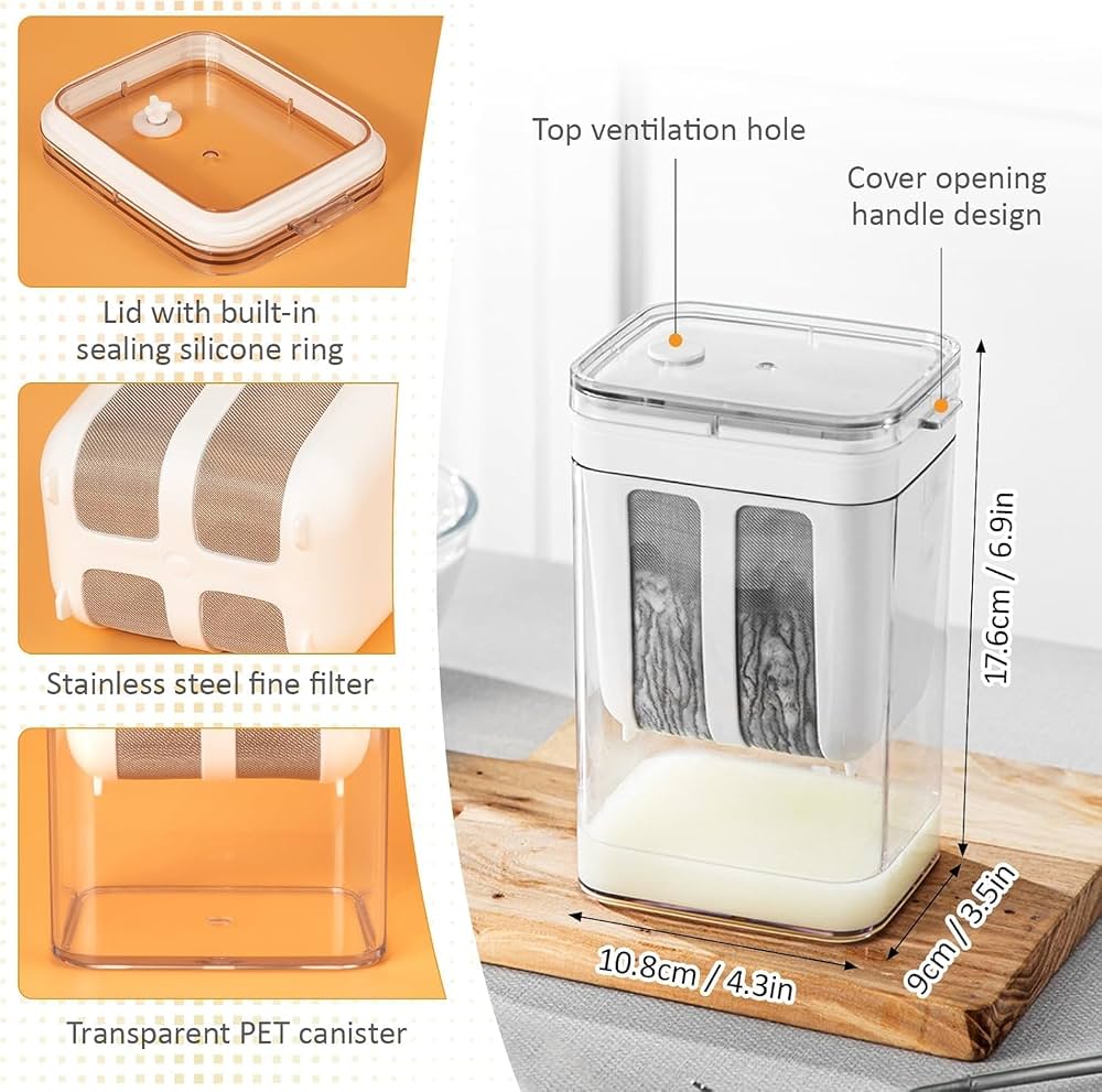 Greek Yogurt Maker & Filter With Airtight Lock