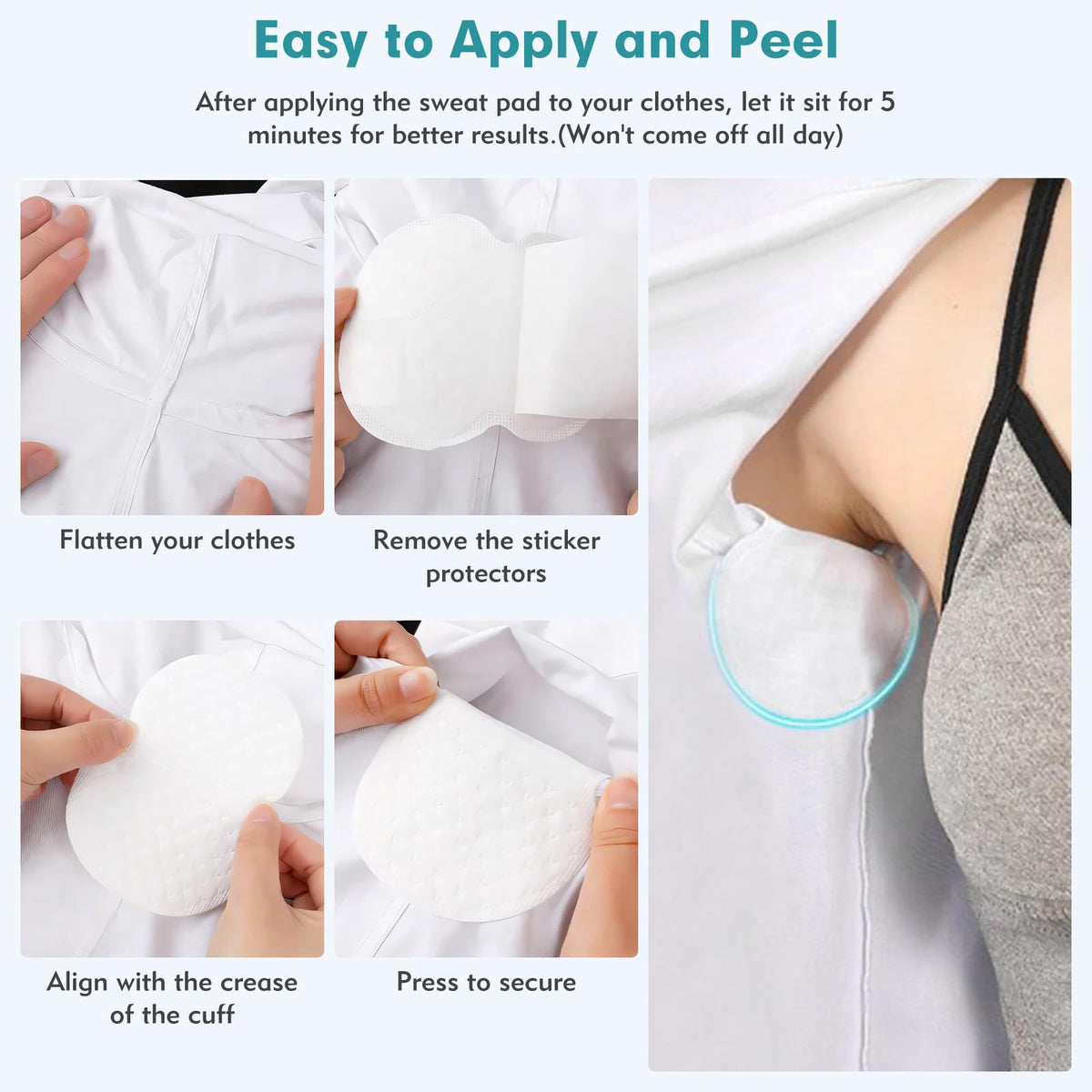Sweat Pads Anti Allergic Anti Bacteria For UnderArms