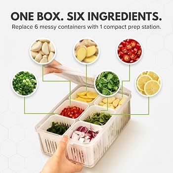 6-IN-1 Kitchen Scallion Storage Box Container