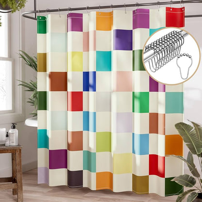 POLYSTER WATERPROOF SHOWER CURTAIN (71 X 71 INCH)