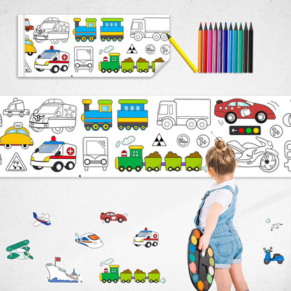 DIY Coloring Paper Roll Coloring Graffitied Paper Roll Educational Toy