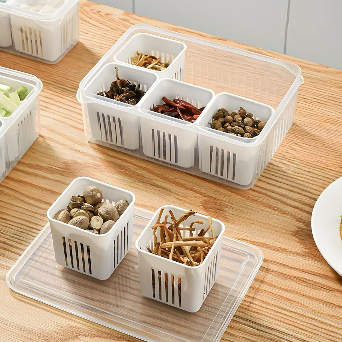 6-IN-1 Kitchen Scallion Storage Box Container