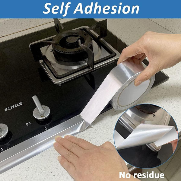 WATERPROOF AND FIREPROOF SILVER FOIL TAPE (8 METER)