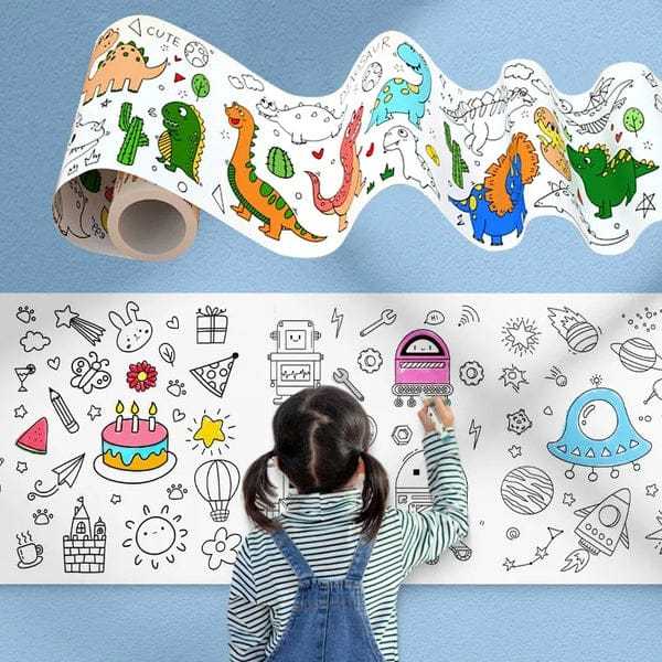 DIY Coloring Paper Roll Coloring Graffitied Paper Roll Educational Toy
