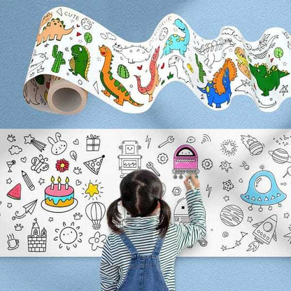 DIY Coloring Paper Roll Coloring Graffitied Paper Roll Educational Toy