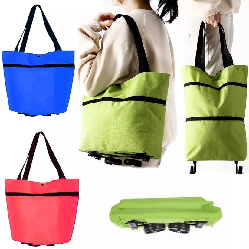 FOLDABLE TROLLEY BAG WITH WHEELS