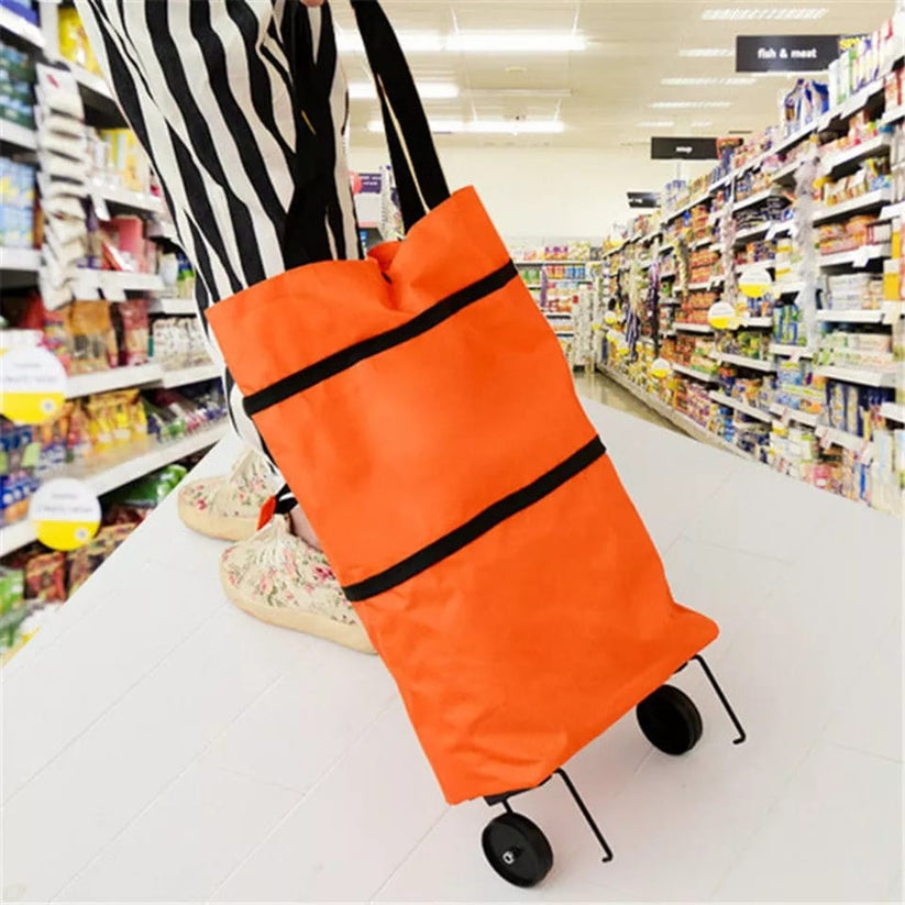 FOLDABLE TROLLEY BAG WITH WHEELS
