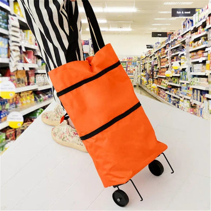 FOLDABLE TROLLEY BAG WITH WHEELS