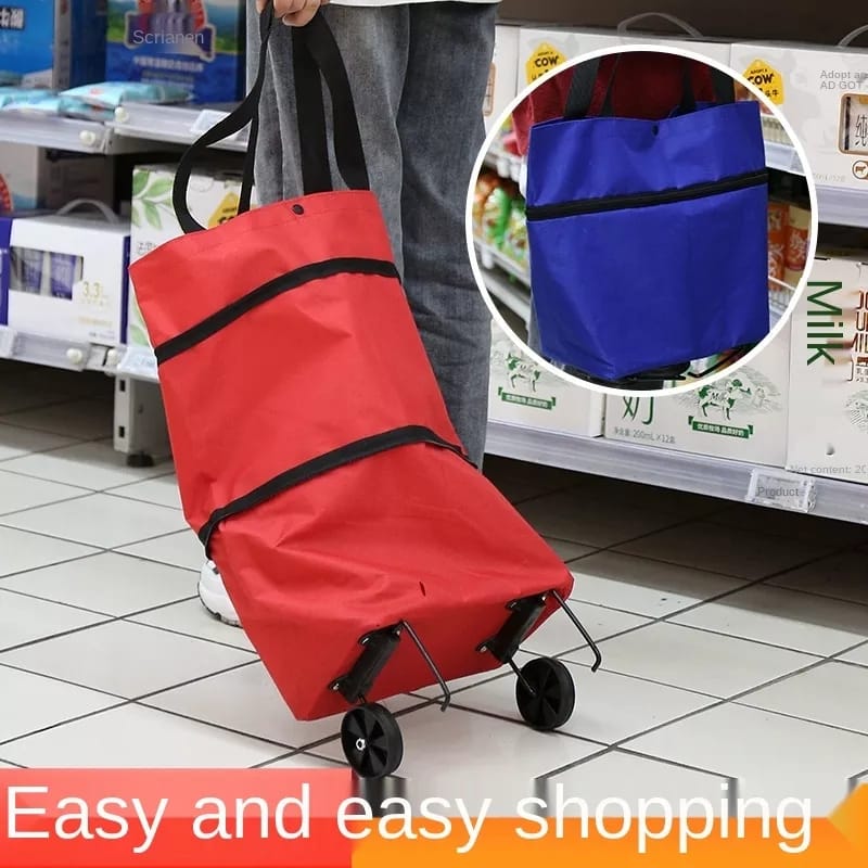 FOLDABLE TROLLEY BAG WITH WHEELS