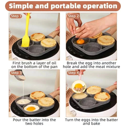 Nonstick Four Portion Frying Pan
