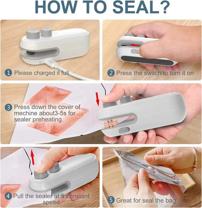 Mini Heat Seal Machine 2 in 1 – USB Rechargeable