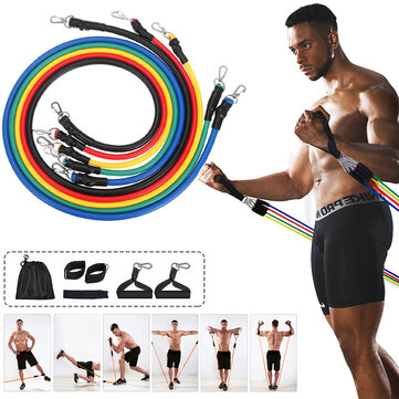 11PCS FITNESS RESISTANCE BAND SET