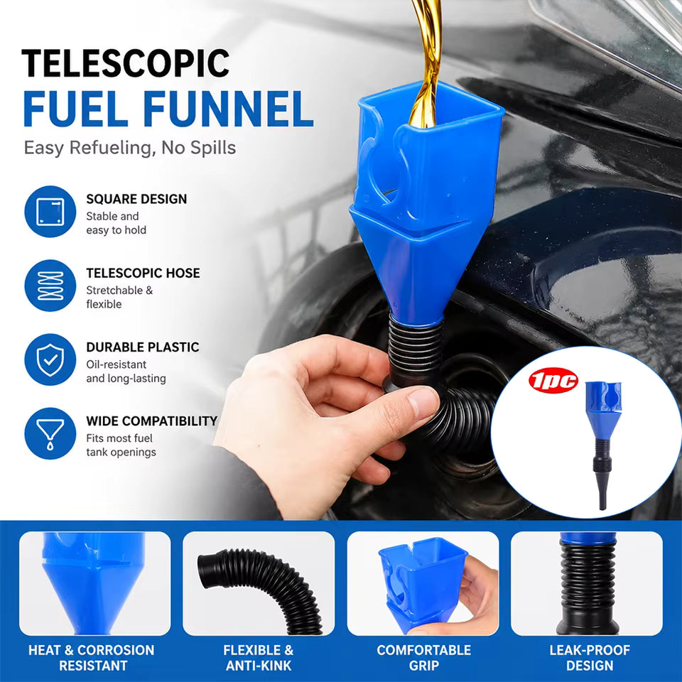 Flexible Refueling Funnel | Easy Fuel Transfer & Pouring Tool |