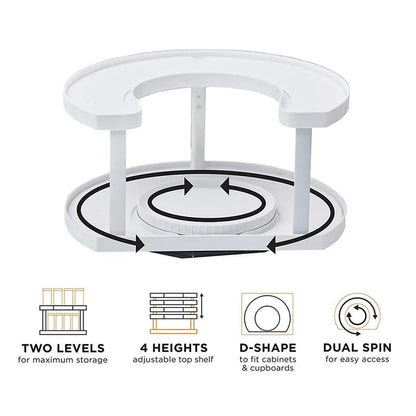New Rotating Adjust Extendable Spice Bottle Storage Rack