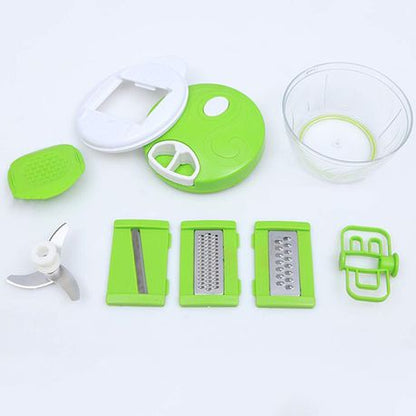 8 in 1 Easy Spin Cutter, Multi-Functional Manual Food Chopper