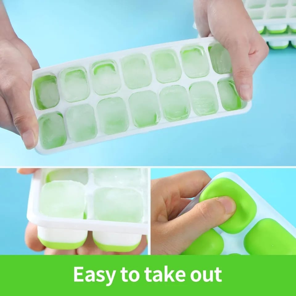 SILICONE ICE CUBE TRAY WITH LID