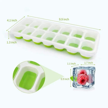 SILICONE ICE CUBE TRAY WITH LID
