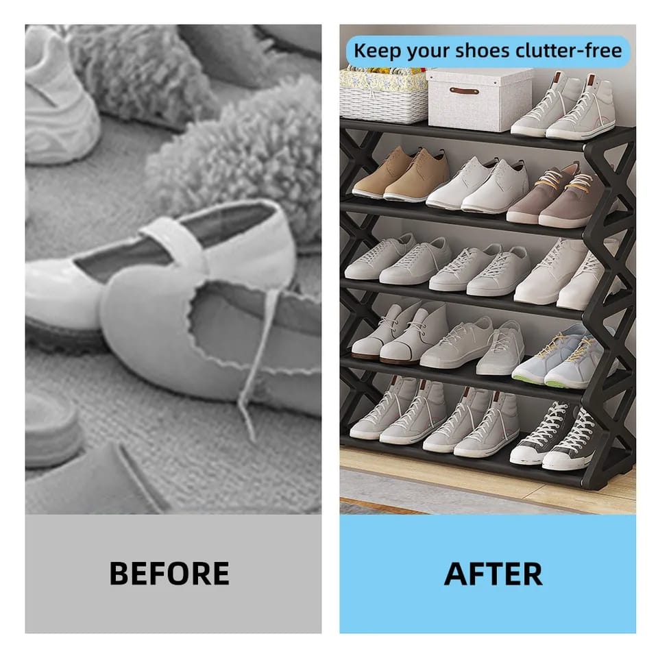 5 Layer Folding Shoe Rack Organizer