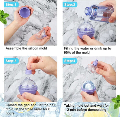 ICE BALL MAKER 4 COLOR ICE BALL MAKER MOLD 2.5 INCHES
