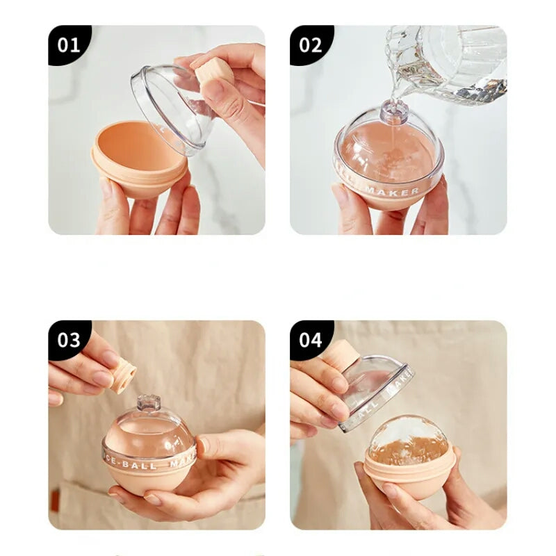 ICE BALL MAKER 4 COLOR ICE BALL MAKER MOLD 2.5 INCHES