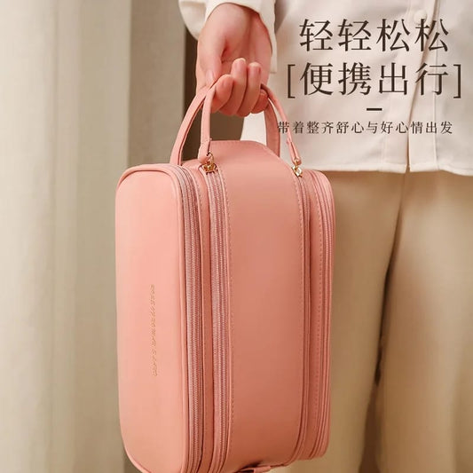 New Large Capacity PU Leather Travel Cosmetic Bag For Women Makeup Bag