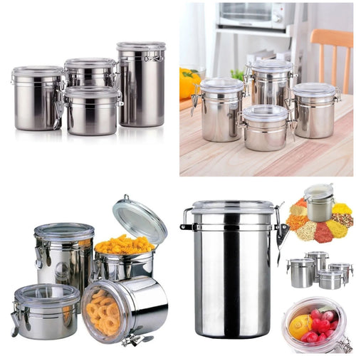 CANISTER SET 4 PCS STEEL