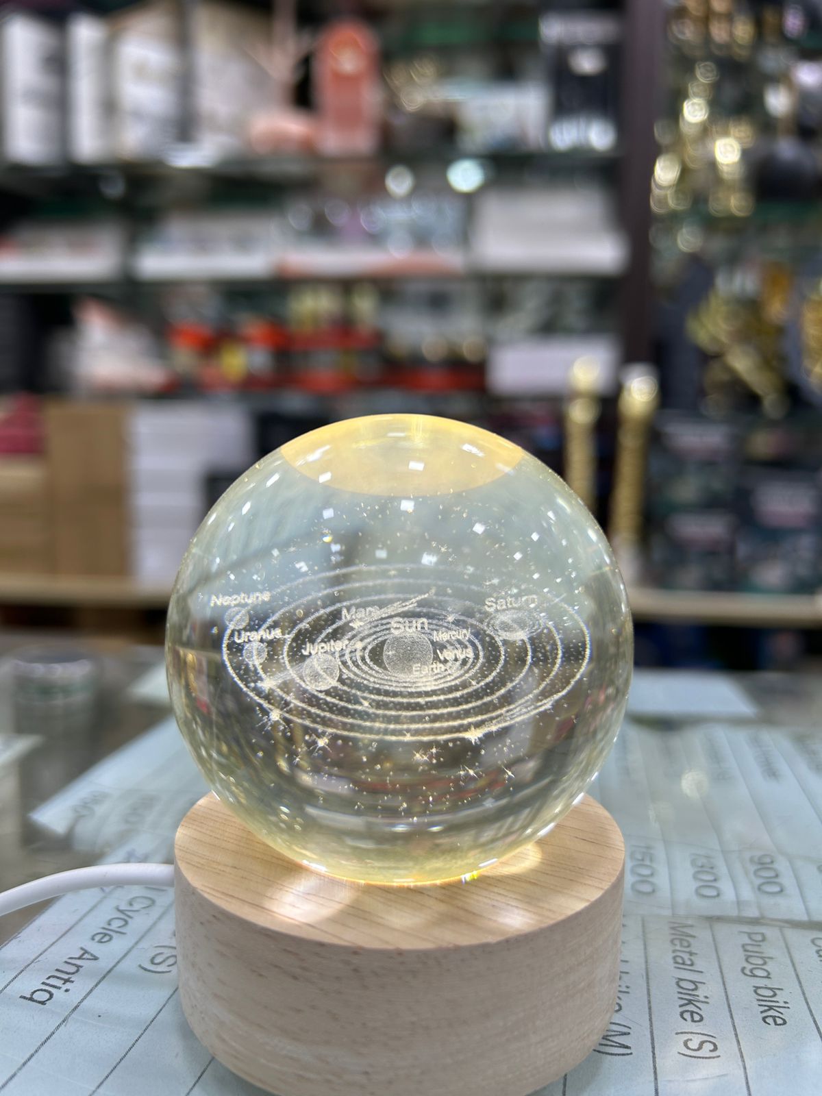 LED 3D CRYSTAL BALL NIGHT LIGHT