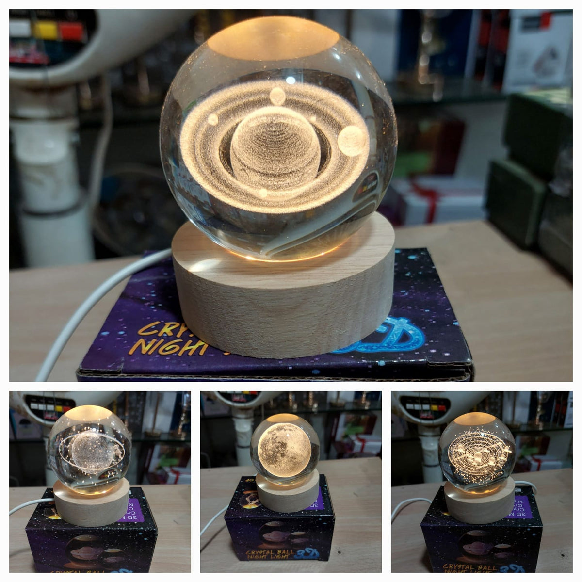 LED 3D CRYSTAL BALL NIGHT LIGHT