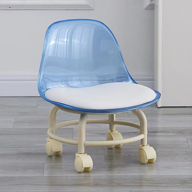 TRANSPARENT HEAVY DUTY MOVEABLE CHAIR WITH WHEELS