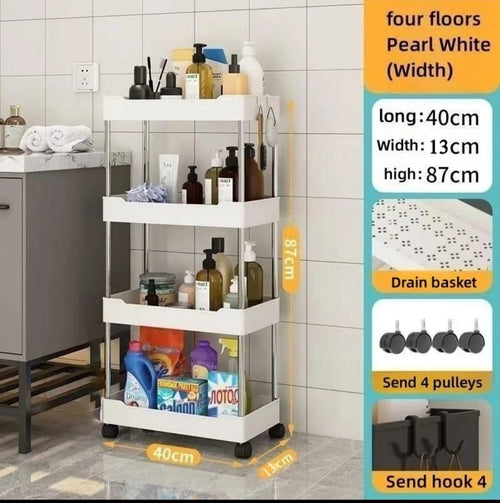 4 LAYER RACK PLASTIC AND METAL ROD