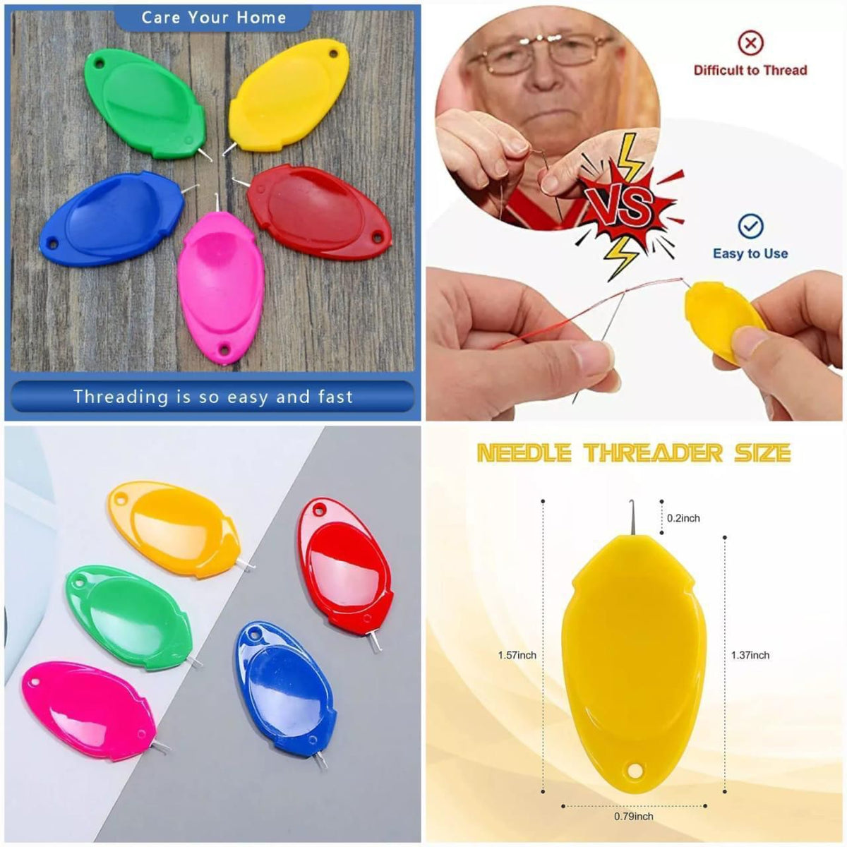 COLOURFUL NEEDLE THREADER | HAND SEWING TOOL