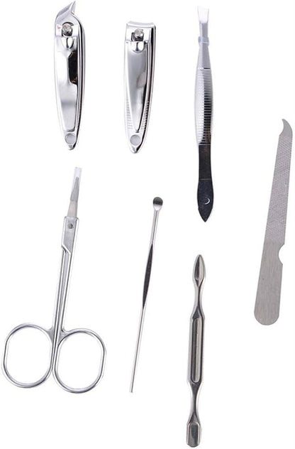 7 PCS/SET STAINLESS STEEL NAIL ART MANICURE SET