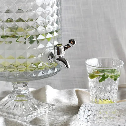 Premium 4.5 Ltr Footed Glass Beverage Dispenser With Tap