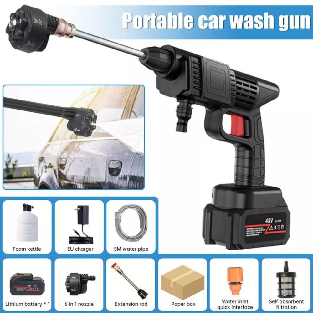 Cordless Pressure Washer Gun (Double Battery)