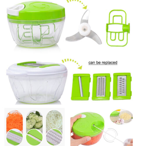 8 in 1 Easy Spin Cutter, Multi-Functional Manual Food Chopper