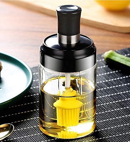 Oil Glass Dispenser Bottle With Silicone Basting Brush (250ML)